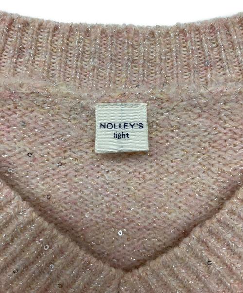 NOLLEY'S Light（ノーリース ライト）NOLLEY'S Light (ノーリース ライト) Vネックニット ピンク サイズ:38の古着・服飾アイテム