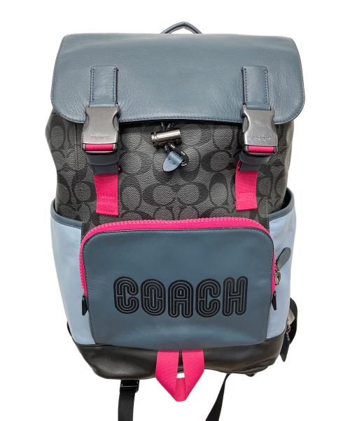COACH（コーチ）COACH (コーチ) C8130　リュック ブルー×ブラックの古着・服飾アイテム