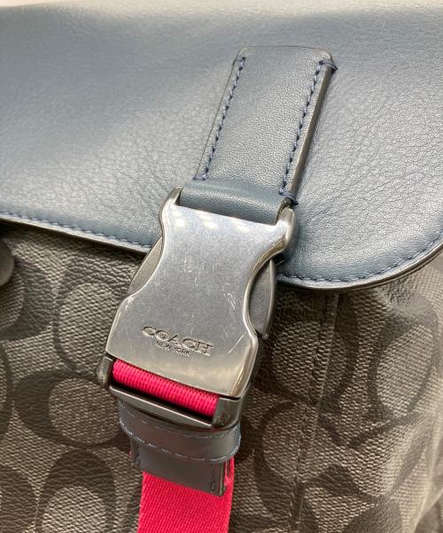 COACH（コーチ）COACH (コーチ) C8130　リュック ブルー×ブラックの古着・服飾アイテム