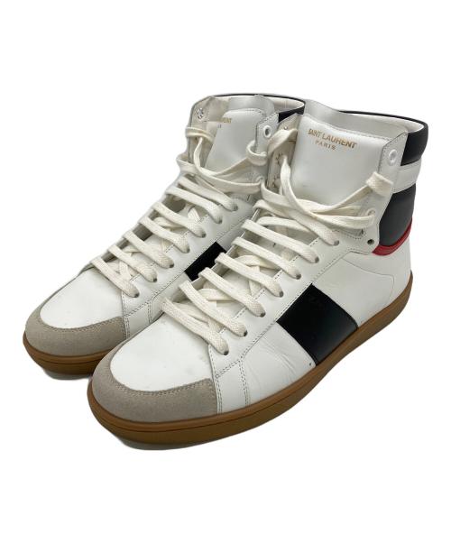 Saint Laurent Paris（サンローランパリ）Saint Laurent Paris (サンローランパリ) ハイカットスニーカー ホワイト×ブラック サイズ:26cmの古着・服飾アイテム