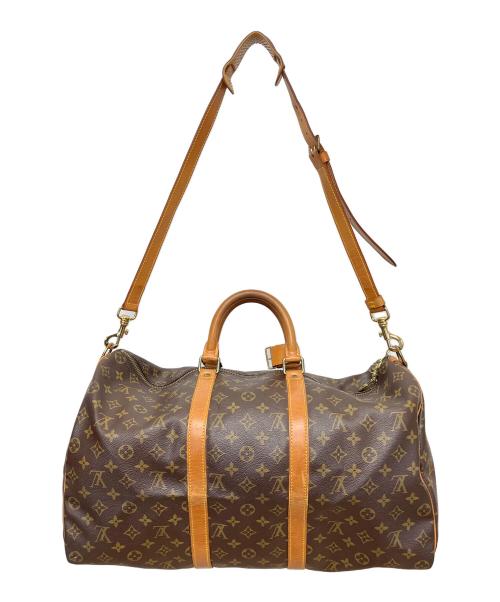 LOUIS VUITTON（ルイ ヴィトン）LOUIS VUITTON (ルイ ヴィトン) モノグラム　キーポル・バンドリエール50　ボストンバッグ ブラウンの古着・服飾アイテム