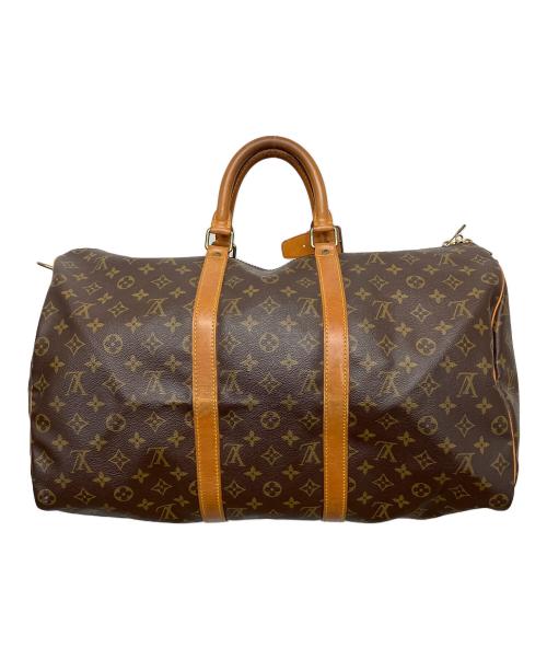 LOUIS VUITTON（ルイ ヴィトン）LOUIS VUITTON (ルイ ヴィトン) モノグラム　キーポル・バンドリエール50　ボストンバッグ ブラウンの古着・服飾アイテム