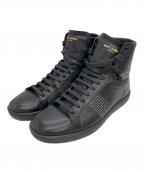 Saint Laurent Parisサンローランパリ）の古着「スタッズ ミッドカットスニーカー」｜ブラック