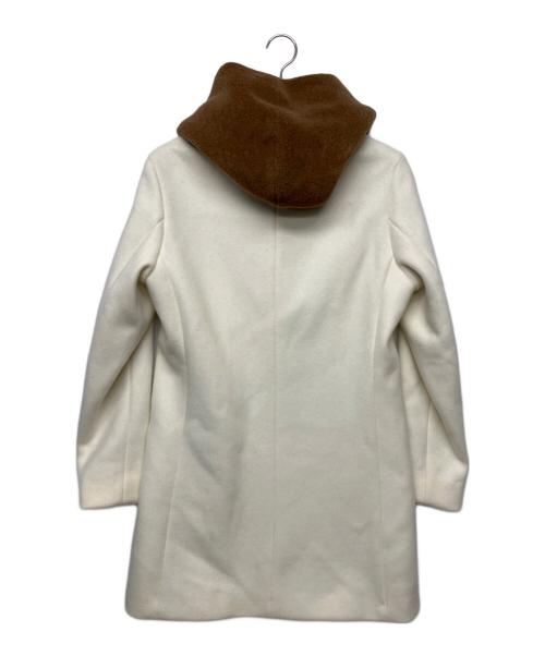 1piu1uguale3（ウノピュウノウグァーレトレ）1piu1uguale3 (ウノピュウノウグァーレトレ) WRAP NECK HOOD COAT コート ホワイト サイズ:Sの古着・服飾アイテム