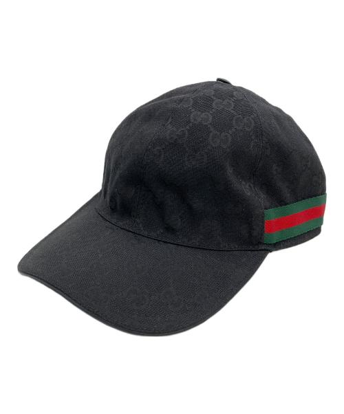 GUCCI（グッチ）GUCCI (グッチ) キャップ ブラック サイズ:Lの古着・服飾アイテム