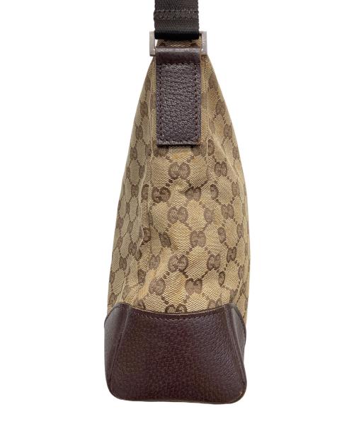 GUCCI（グッチ）GUCCI (グッチ) GGキャンバスショルダーバッグ ブラウンの古着・服飾アイテム