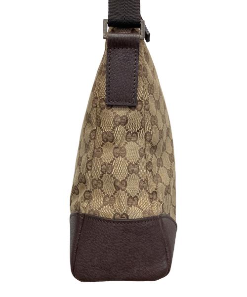 GUCCI（グッチ）GUCCI (グッチ) GGキャンバスショルダーバッグ ブラウンの古着・服飾アイテム