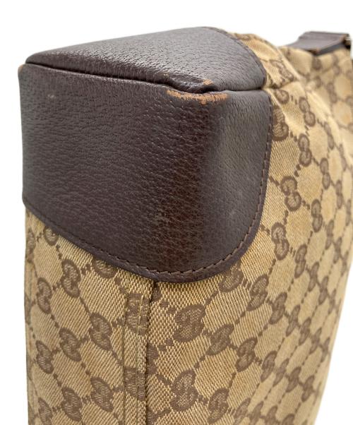 GUCCI（グッチ）GUCCI (グッチ) GGキャンバスショルダーバッグ ブラウンの古着・服飾アイテム