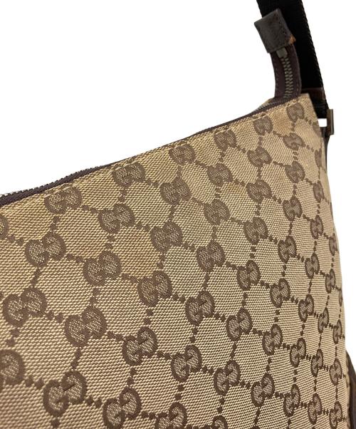 GUCCI（グッチ）GUCCI (グッチ) GGキャンバスショルダーバッグ ブラウンの古着・服飾アイテム