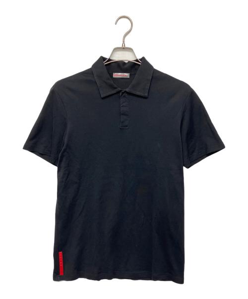 PRADA（プラダ）PRADA (プラダ) ポロシャツ ブラック サイズ:Mの古着・服飾アイテム