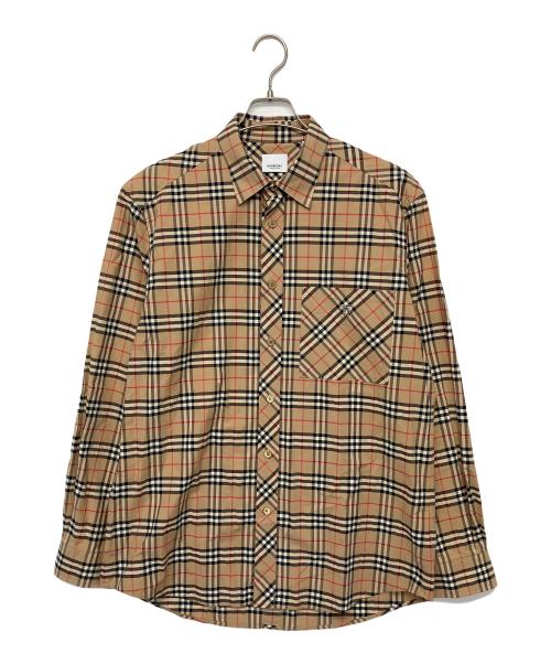 BURBERRY（バーバリー）BURBERRY (バーバリー) スモールスケールチェックシャツ ベージュ サイズ:Lの古着・服飾アイテム
