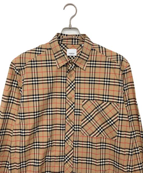 BURBERRY（バーバリー）BURBERRY (バーバリー) スモールスケールチェックシャツ ベージュ サイズ:Lの古着・服飾アイテム
