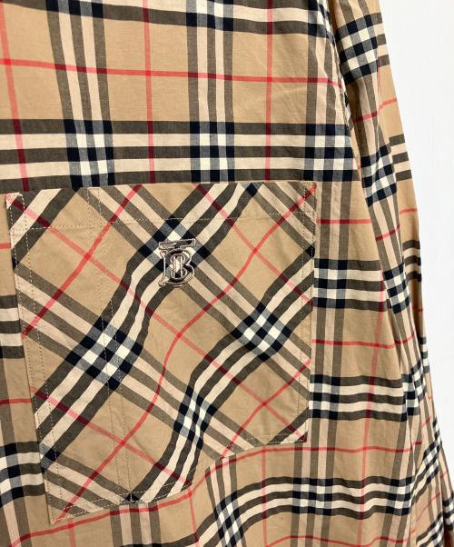 BURBERRY（バーバリー）BURBERRY (バーバリー) スモールスケールチェックシャツ ベージュ サイズ:Lの古着・服飾アイテム