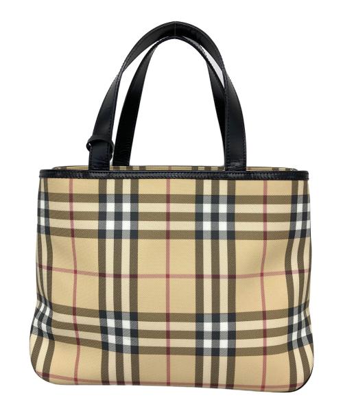 BURBERRY LONDON（バーバリーロンドン）BURBERRY LONDON (バーバリーロンドン) ノバチェック　ハンドバッグ ベージュの古着・服飾アイテム