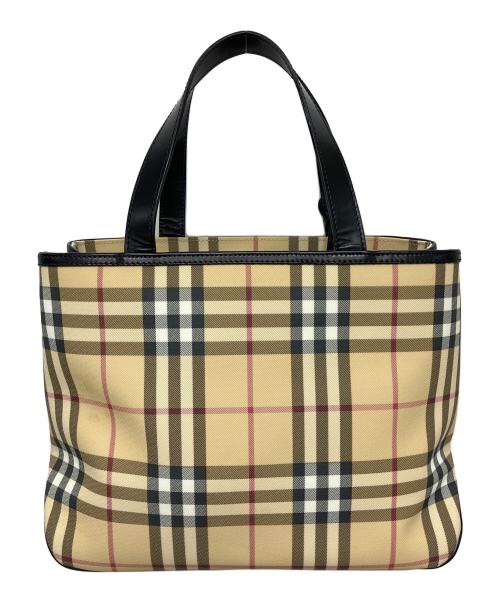 BURBERRY LONDON（バーバリーロンドン）BURBERRY LONDON (バーバリーロンドン) ノバチェック　ハンドバッグ ベージュの古着・服飾アイテム