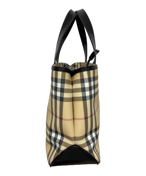 BURBERRY LONDON（バーバリーロンドン）BURBERRY LONDON (バーバリーロンドン) ノバチェック　ハンドバッグ ベージュの古着・服飾アイテム