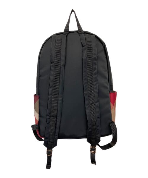 BLUE LABEL CRESTBRIDGE（ブルーレーベルクレストブリッジ）BLUE LABEL CRESTBRIDGE (ブルーレーベルクレストブリッジ) パーシャルクレストブリッジチェックナイロンバックパック ブラックの古着・服飾アイテム