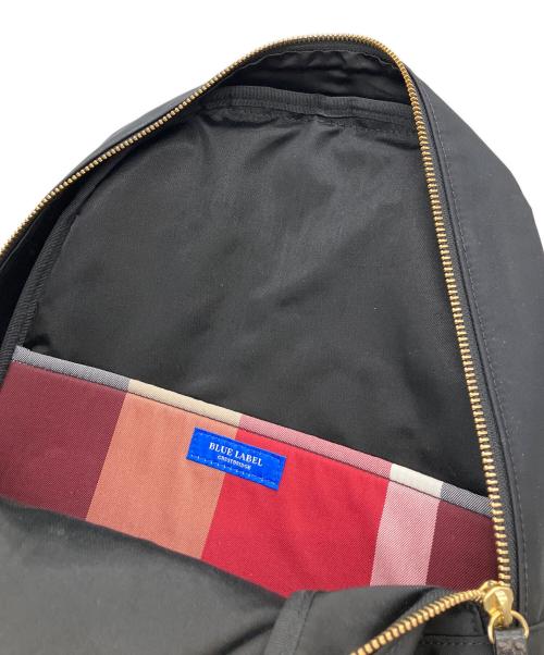 BLUE LABEL CRESTBRIDGE（ブルーレーベルクレストブリッジ）BLUE LABEL CRESTBRIDGE (ブルーレーベルクレストブリッジ) パーシャルクレストブリッジチェックナイロンバックパック ブラックの古着・服飾アイテム