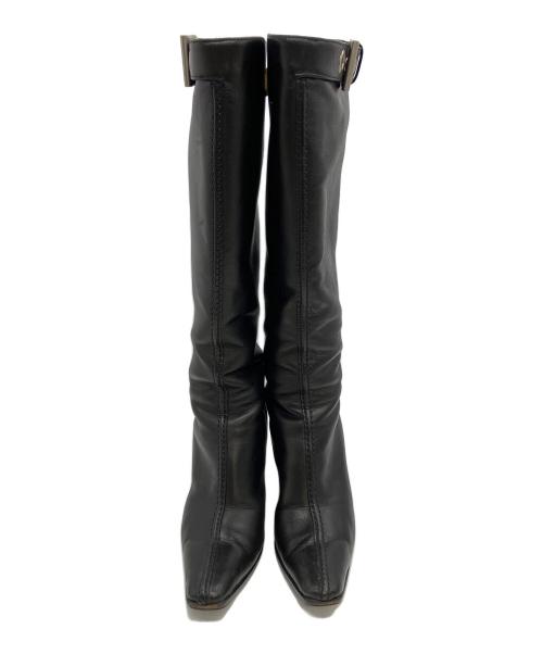 PRADA（プラダ）PRADA (プラダ) バックルロングブーツ ブラック サイズ:22cmの古着・服飾アイテム