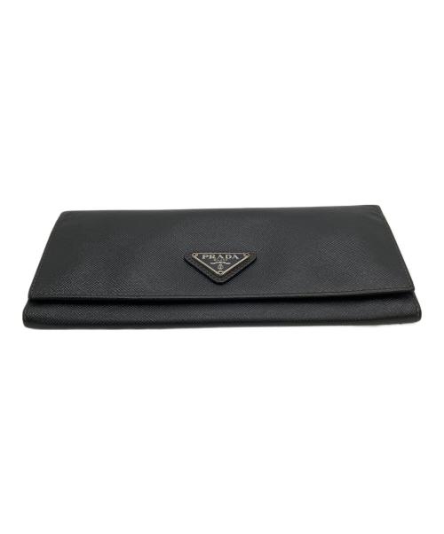PRADA（プラダ）PRADA (プラダ) 2つ折り財布 ブラックの古着・服飾アイテム