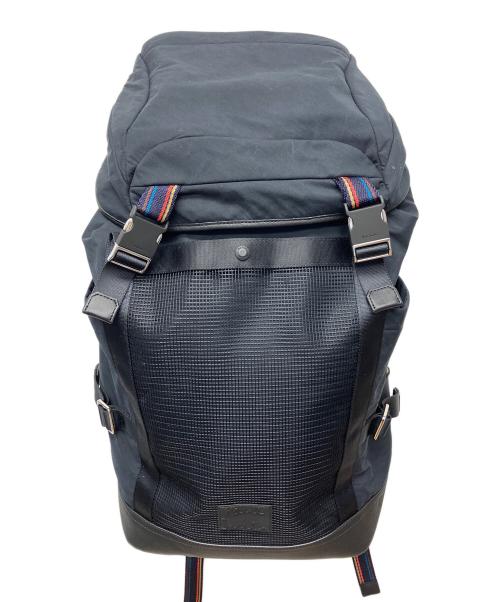 PAUL SMITH（ポールスミス）Paul Smith (ポールスミス) ストライプ スポーツ マウンテンリュック ブラックの古着・服飾アイテム