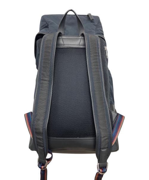 PAUL SMITH（ポールスミス）Paul Smith (ポールスミス) ストライプ スポーツ マウンテンリュック ブラックの古着・服飾アイテム