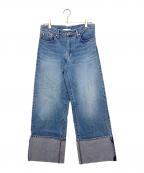 doubletダブレット）の古着「RECYCLE DENIM LOW-RISE DENIM PANTS」｜インディゴ
