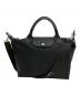LONGCHAMP（ロンシャン）の古着「ルプリアージュ 2WAYショルダーバッグ」｜ブラック