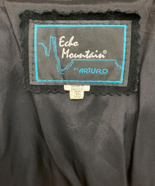 ECHO MOUNTAIN（エコーマウンテン）ECHO MOUNTAIN (エコーマウンテン) フリルレザージャケット ブラック サイズ:36の古着・服飾アイテム