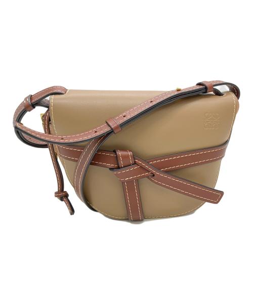 LOEWE（ロエベ）LOEWE (ロエベ) ゲートバッグ スモール　ショルダーバッグ ブラウン×ピンクの古着・服飾アイテム