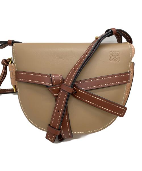 LOEWE（ロエベ）LOEWE (ロエベ) ゲートバッグ スモール　ショルダーバッグ ブラウン×ピンクの古着・服飾アイテム