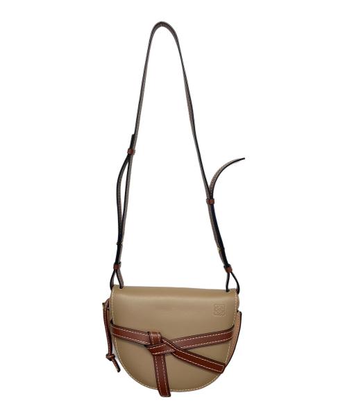 LOEWE（ロエベ）LOEWE (ロエベ) ゲートバッグ スモール　ショルダーバッグ ブラウン×ピンクの古着・服飾アイテム