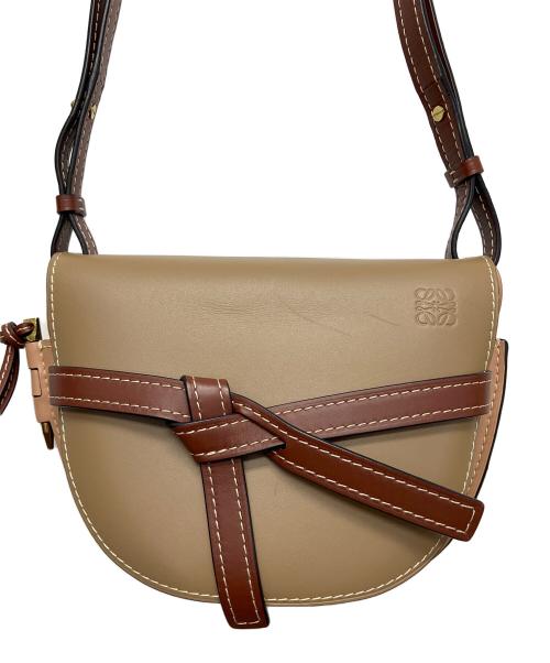 LOEWE（ロエベ）LOEWE (ロエベ) ゲートバッグ スモール　ショルダーバッグ ブラウン×ピンクの古着・服飾アイテム