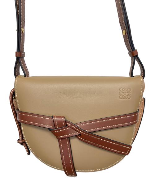 LOEWE（ロエベ）LOEWE (ロエベ) ゲートバッグ スモール　ショルダーバッグ ブラウン×ピンクの古着・服飾アイテム