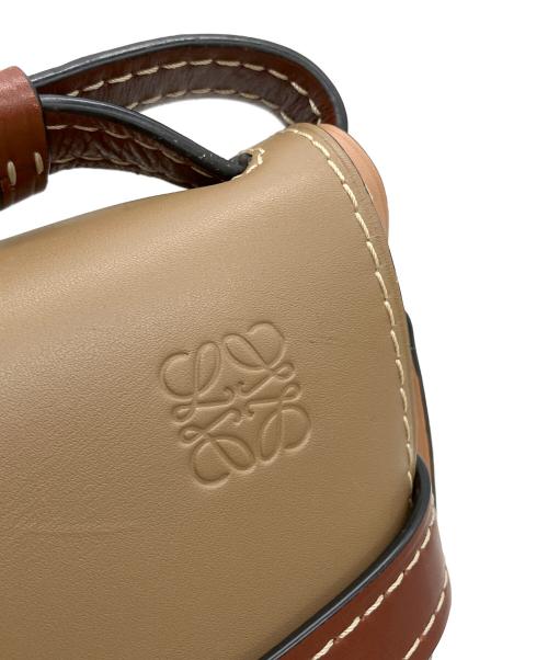 LOEWE（ロエベ）LOEWE (ロエベ) ゲートバッグ スモール　ショルダーバッグ ブラウン×ピンクの古着・服飾アイテム