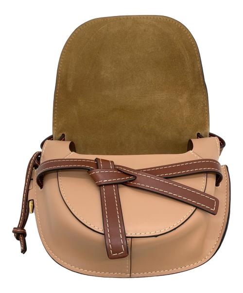 LOEWE（ロエベ）LOEWE (ロエベ) ゲートバッグ スモール　ショルダーバッグ ブラウン×ピンクの古着・服飾アイテム