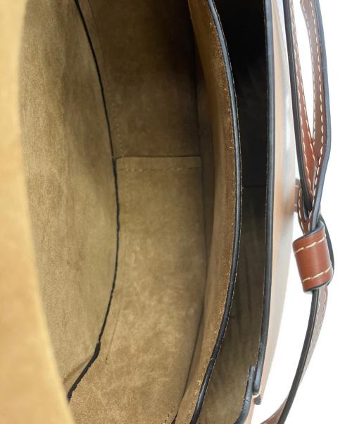 LOEWE（ロエベ）LOEWE (ロエベ) ゲートバッグ スモール　ショルダーバッグ ブラウン×ピンクの古着・服飾アイテム