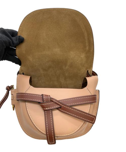 LOEWE（ロエベ）LOEWE (ロエベ) ゲートバッグ スモール　ショルダーバッグ ブラウン×ピンクの古着・服飾アイテム