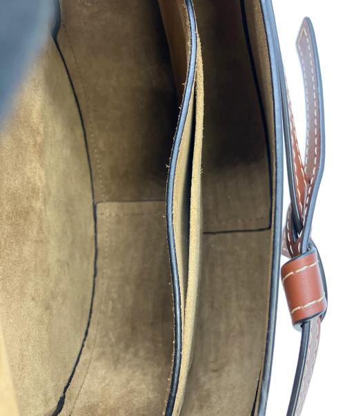 LOEWE（ロエベ）LOEWE (ロエベ) ゲートバッグ スモール　ショルダーバッグ ブラウン×ピンクの古着・服飾アイテム