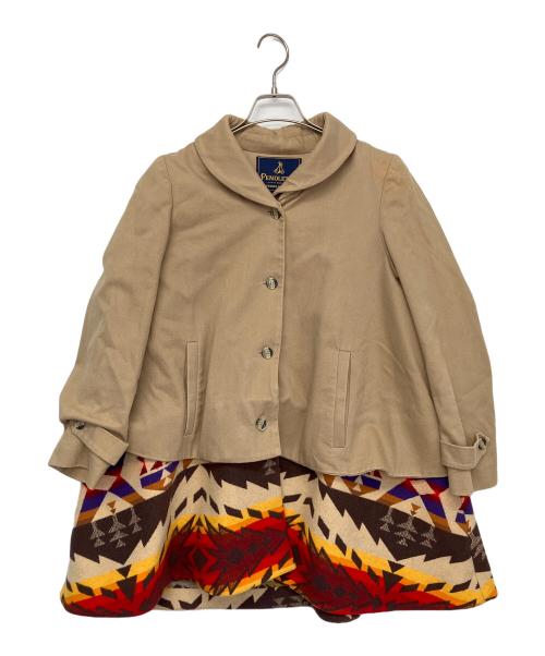 PENDLETON（ペンドルトン）PENDLETON (ペンドルトン) Aラインコート ブラウン サイズ:Sの古着・服飾アイテム