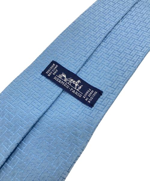 HERMES（エルメス）HERMES (エルメス) ファソネH　ネクタイ ブルー サイズ:FREEの古着・服飾アイテム