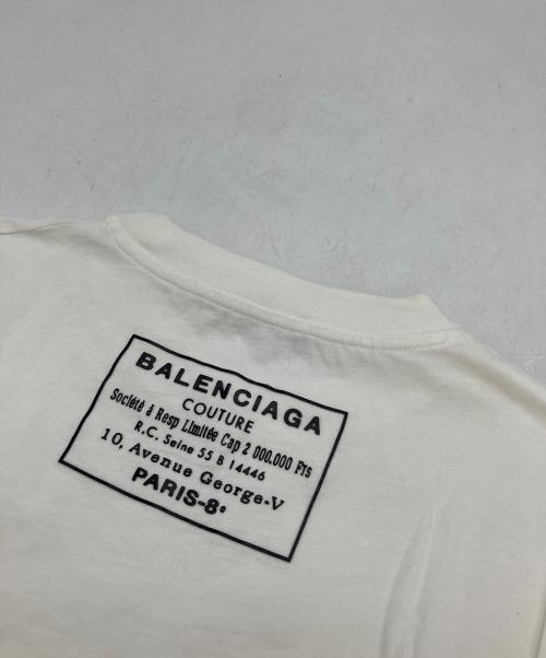 BALENCIAGA（バレンシアガ）BALENCIAGA (バレンシアガ) UP57 2017 01639 半袖カットソー ホワイト サイズ:XSの古着・服飾アイテム