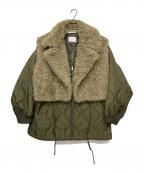 Ameriアメリ）の古着「BOA VEST SET QUILTING COAT」｜グリーン