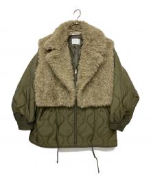 Ameri（アメリ）の古着「BOA VEST SET QUILTING COAT」｜グリーン