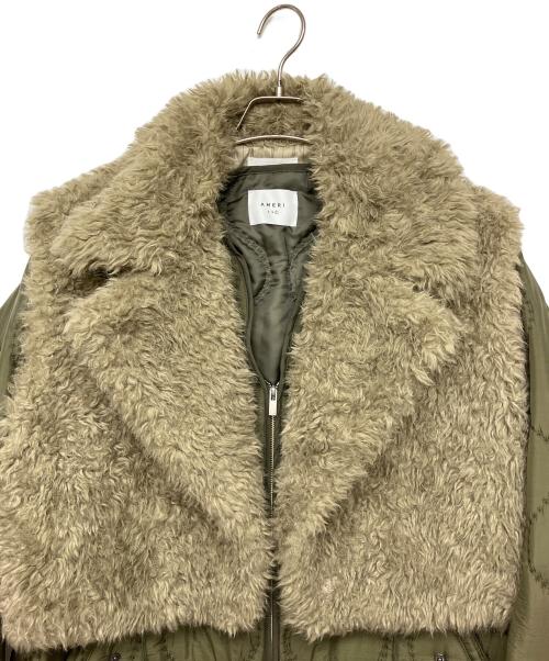 Ameri（アメリ）AMERI (アメリ) BOA VEST SET QUILTING COAT グリーン サイズ:FREEの古着・服飾アイテム