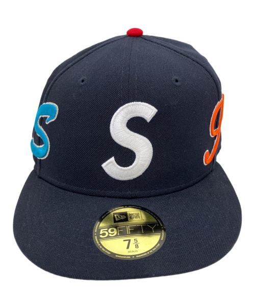 New Era（ニューエラ）New Era (ニューエラ) Supreme (シュプリーム) Multi S Logo　キャップ ネイビー サイズ:７8/5の古着・服飾アイテム