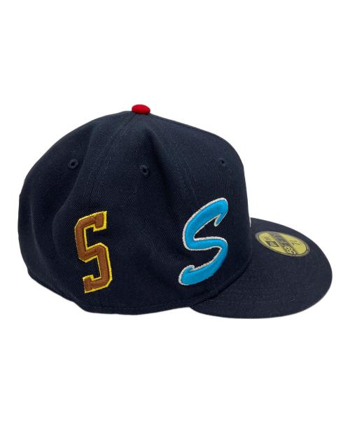 New Era（ニューエラ）New Era (ニューエラ) Supreme (シュプリーム) Multi S Logo　キャップ ネイビー サイズ:７8/5の古着・服飾アイテム