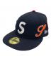 New Era（ニューエラ）の古着「Multi S Logo　キャップ」｜ネイビー