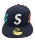 New Era (ニューエラ) Supreme (シュプリーム) Multi S Logo　キャップ ネイビー サイズ:７8/5：13000円