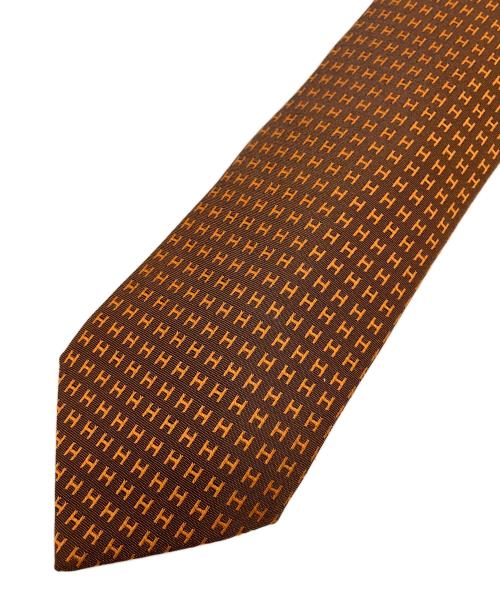 HERMES（エルメス）HERMES (エルメス) ネクタイ ブラウン サイズ:FREEの古着・服飾アイテム